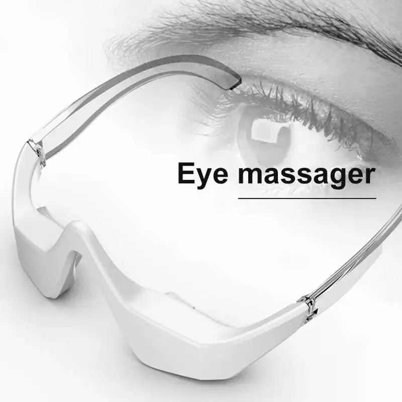 3D eye beauty instrument micro-current pulse massager in pink or white with glasses-like design