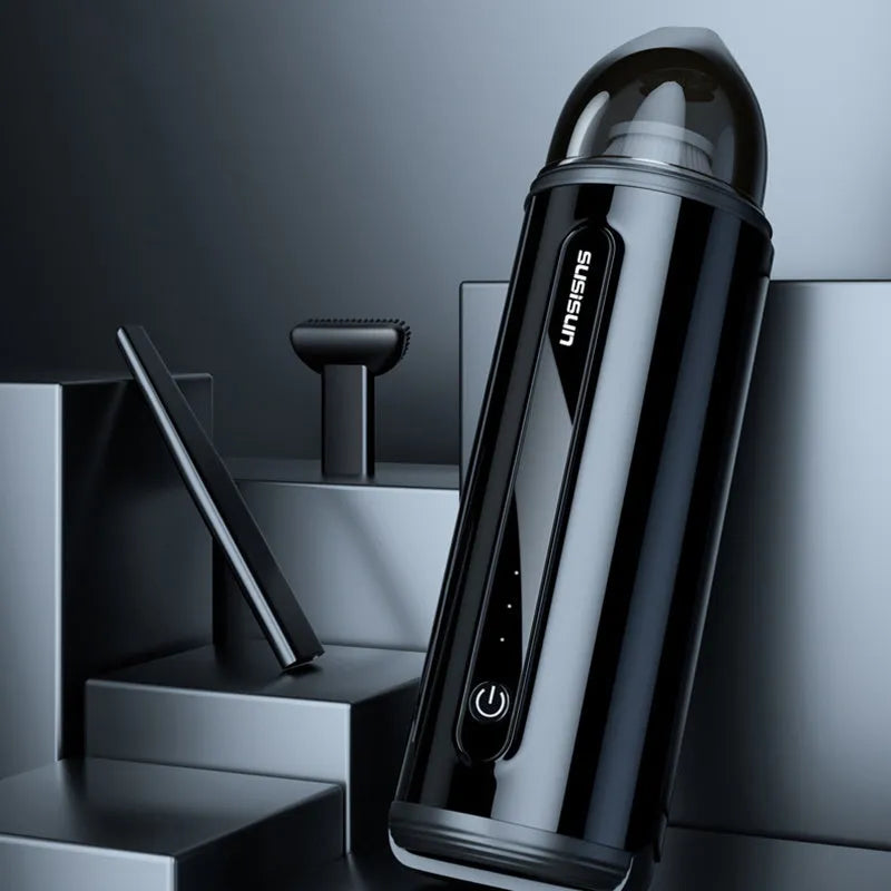 Wireless rechargeable car vacuum cleaner with 8000pa suction, ABS body, brush and long nozzle accessories