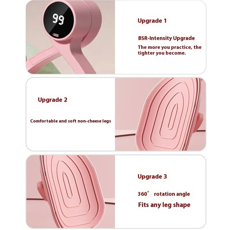 PP coated pelvic floor muscle trainer with three gear settings in pink colour