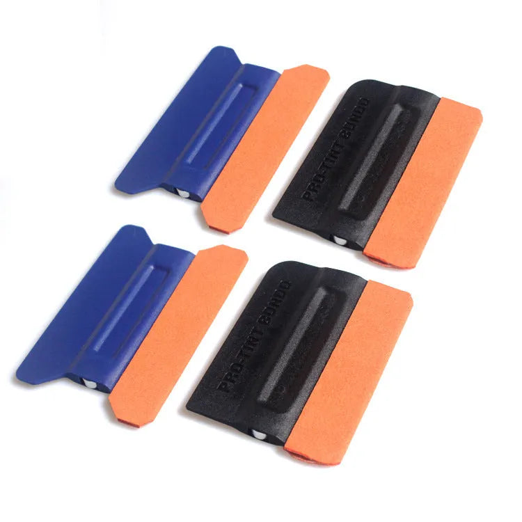 Car colour changing film scraper with ABS handle and interchangeable scraping pads