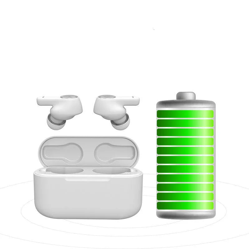 True wireless Bluetooth sports headset in black or white with in-ear design