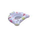 White luminous U-shaped inflatable float on water