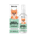 120ml bottle of clear pet oral spray with chlorhexidine and mint extract for dogs and cats
