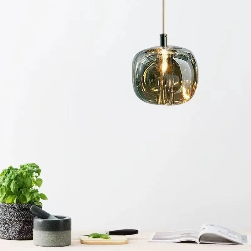 Postmodern crystal chandelier with clear warm light, suitable for corridor or bedroom, 220V