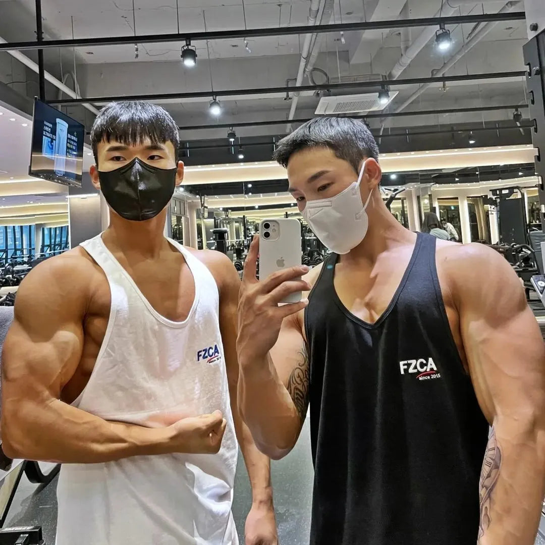 Men's cotton fitness vest in multiple colours for summer running and gym training