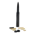 14cm long bullet car antenna in black, camouflage green, and American flag design options