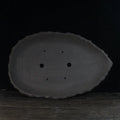 Handmade purple clay ceramic flower pot for floor-standing indoor plants