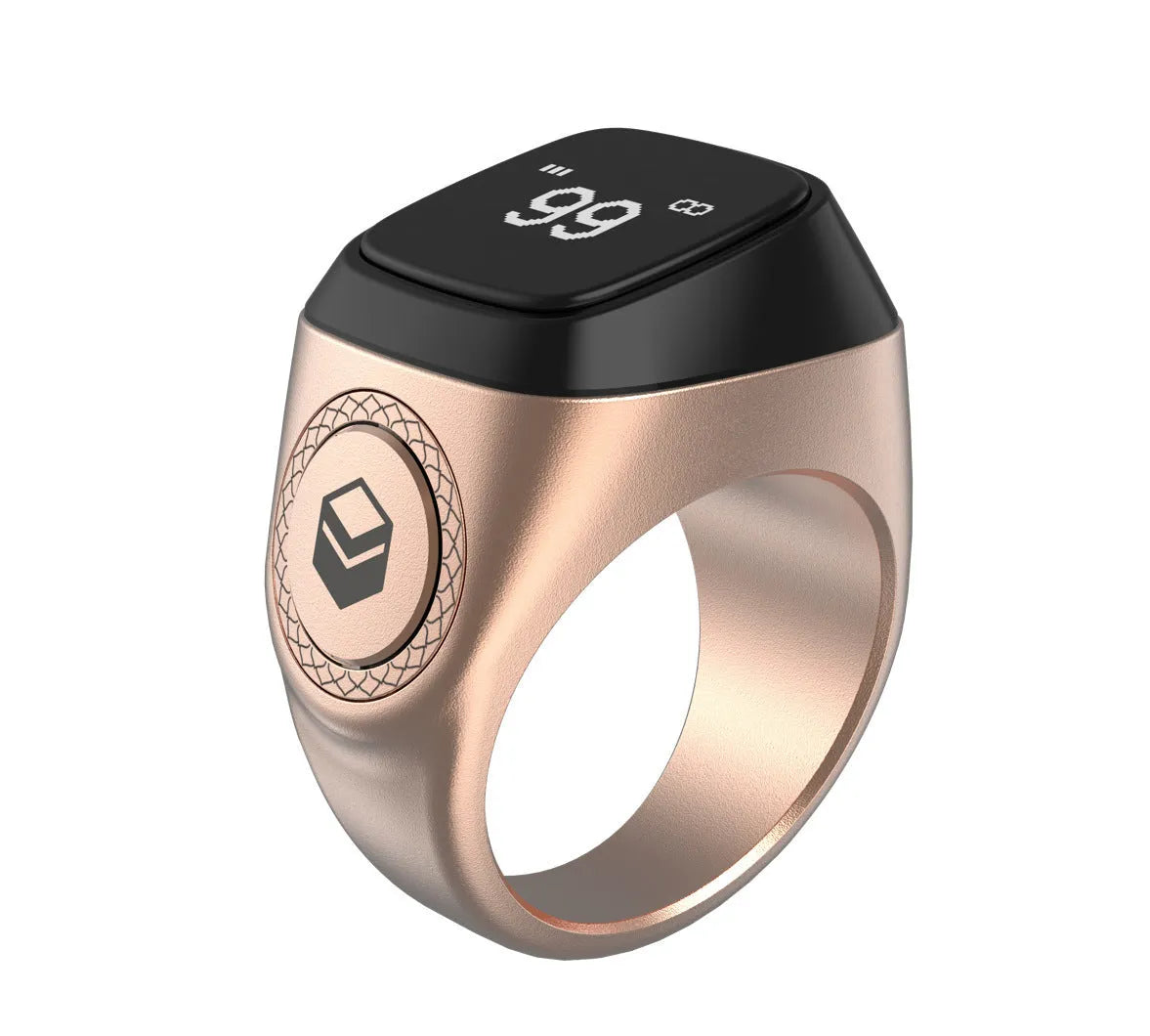 Zikr1 Tasbih smart ring with OLED display and metal casing in multiple colours