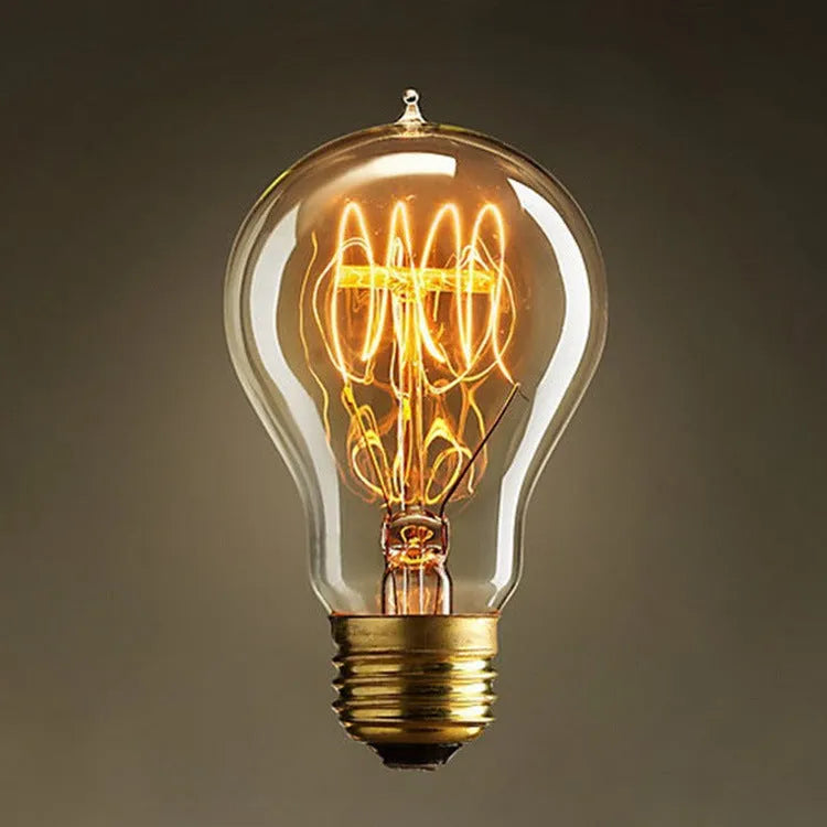 40W E27 retro bar cafe light bulb with milky beak shape and warm 2300K glow