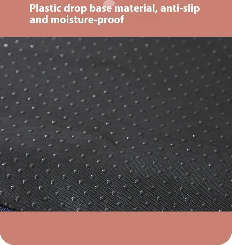 Removable washable memory sponge dog mat in brown colour showing textured shu cotton velvet sponge fabric surface