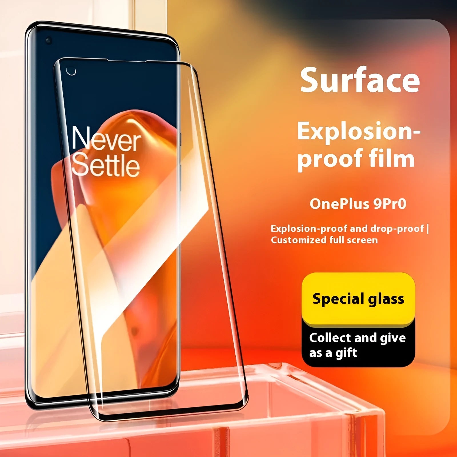 Tempered glass 4K HD anti-peep screen protector for iPhone 16 Pro Max 6.9 inch in dust-free packaging box