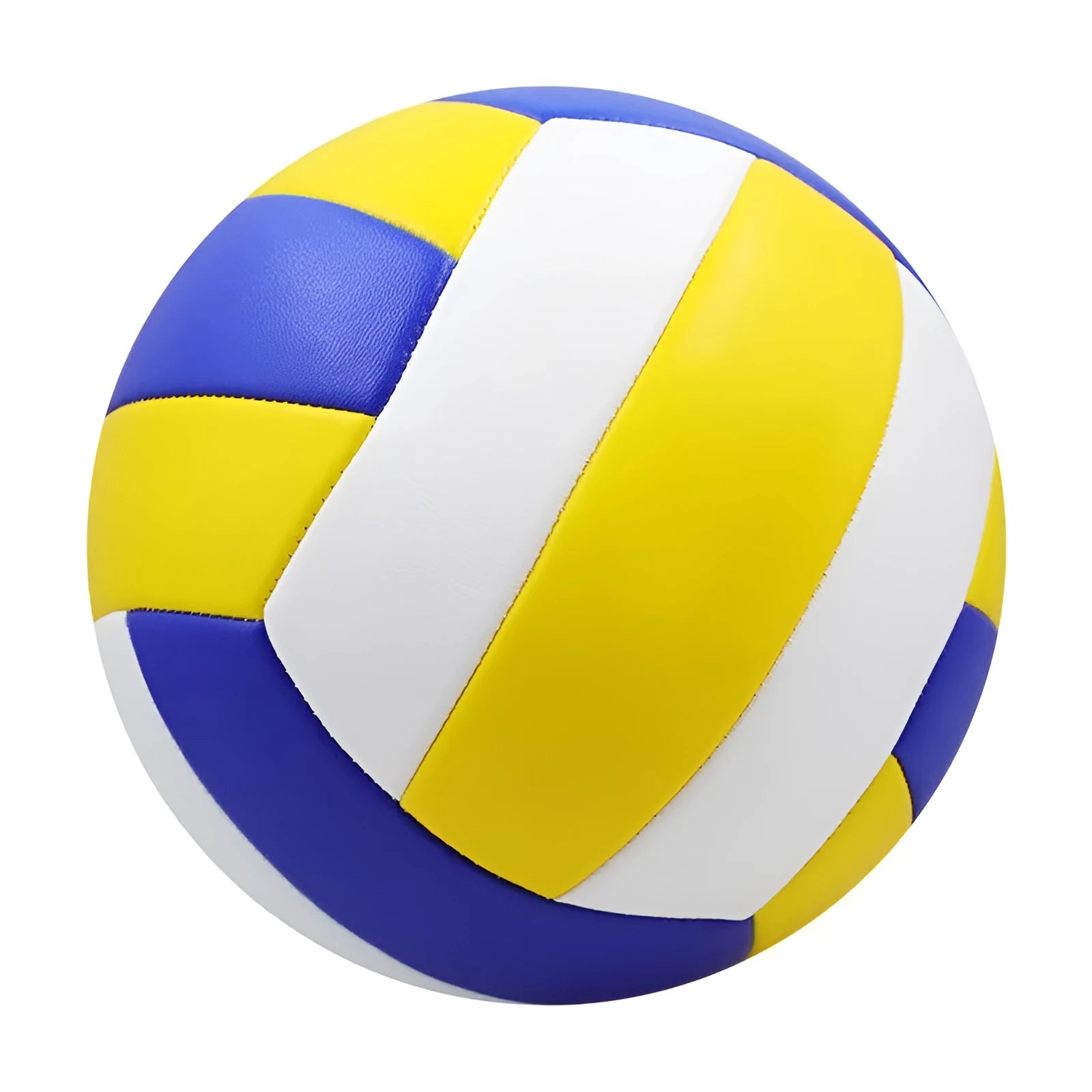 Macaron volleyball in green colour, No. 5 size, PVC material, on a beach background for training.