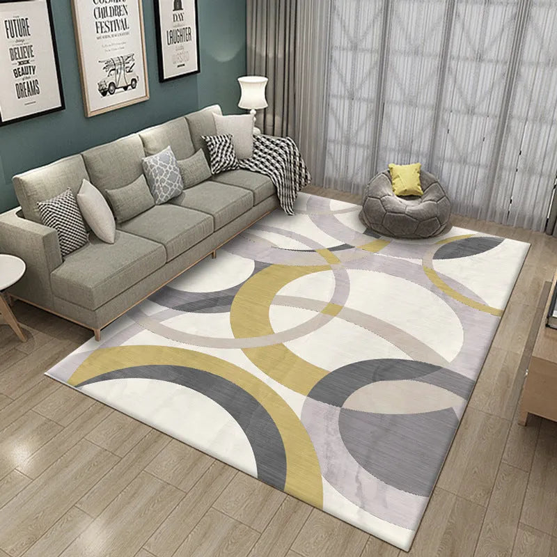 Nordic rectangle carpet 120x160CM in crystal velvet super soft fabric for living room or bedroom floor