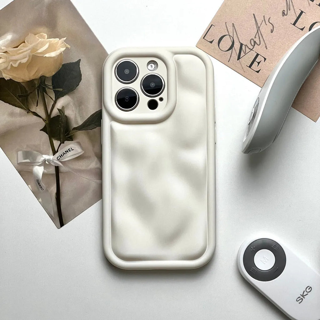 Solid colour meteorite pattern TPU silicone phone case for Apple iPhone 11-15 series, anti-fingerprint drop-resistant protective cover