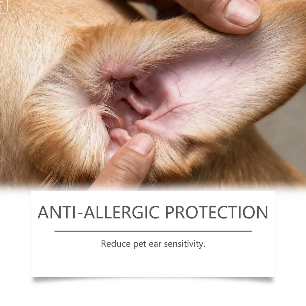 60ml bottle of dog ear care drops with glycerin bisabolol and chamomile extract