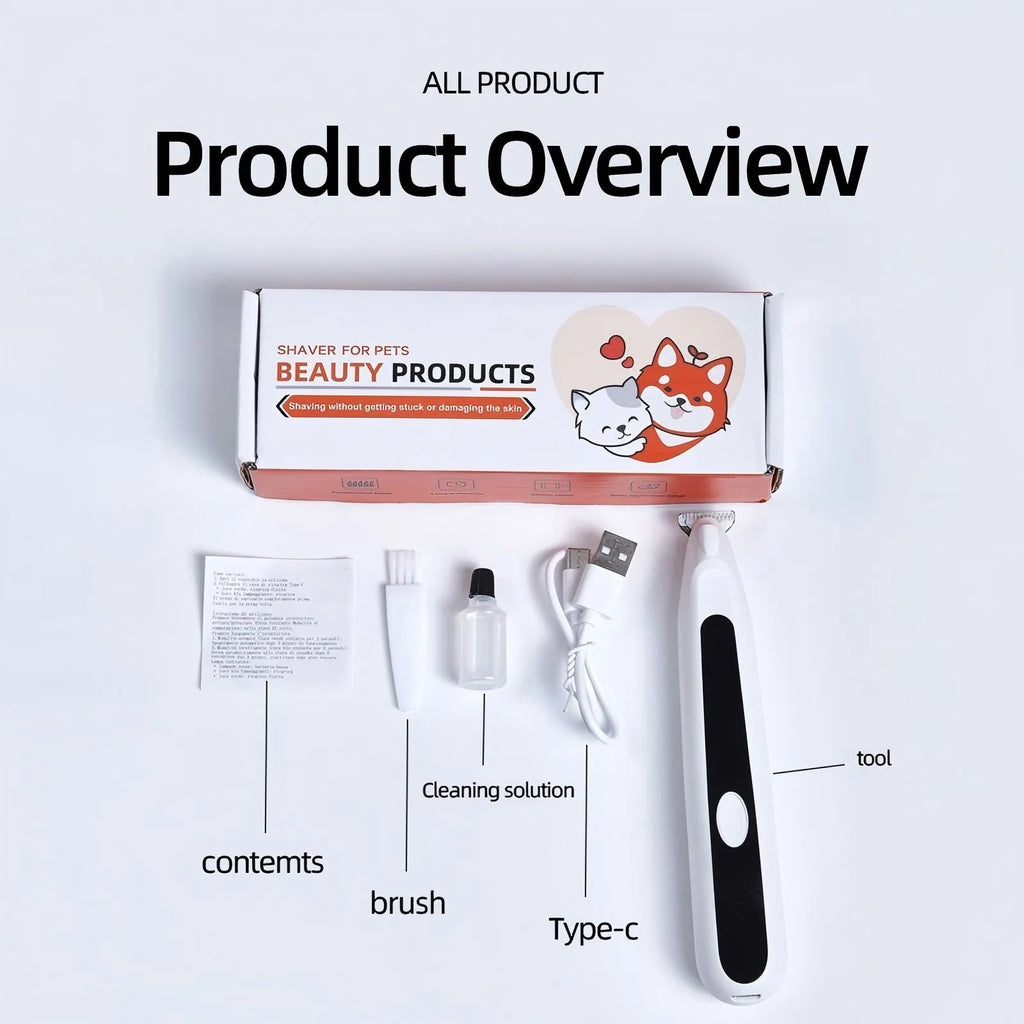 White G10 pet hair clipper for cat and small dog foot trimming on a surface