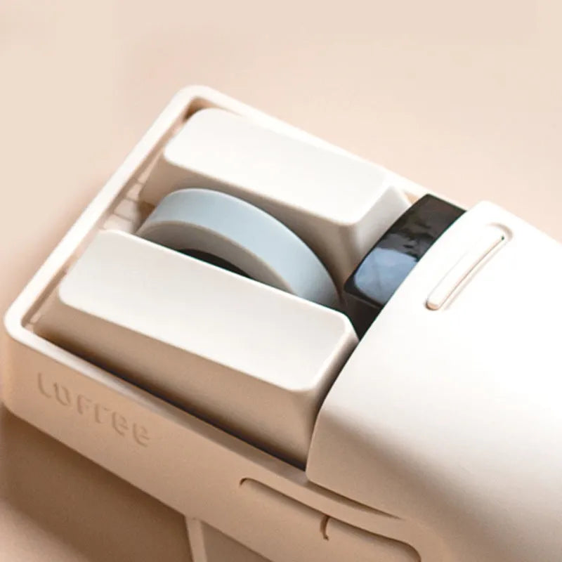 Xiaoqiao Tofu coloured ergonomic wireless mouse with seven buttons and a scroll wheel.