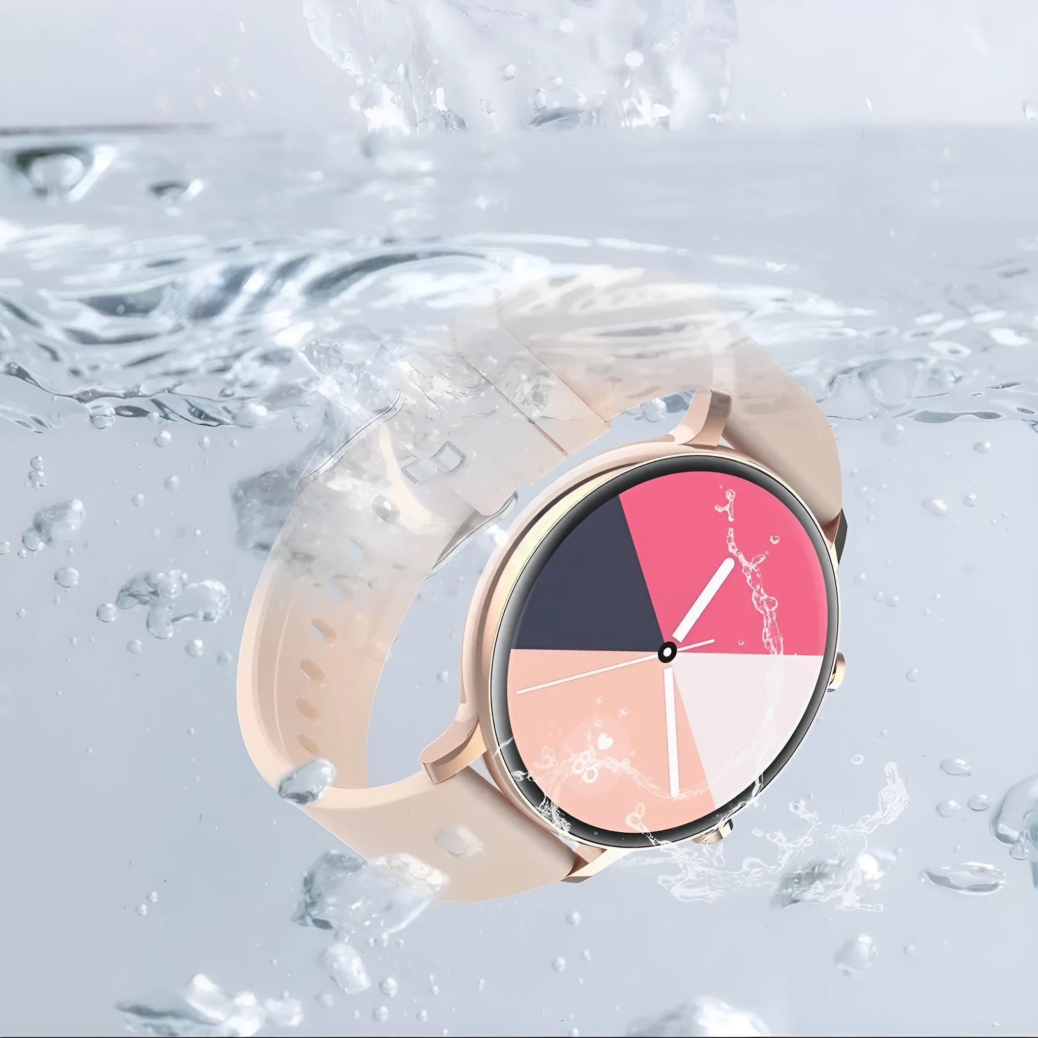 Bluetooth call smartwatch with stainless steel strap showing 41mm screen displaying heart rate and time