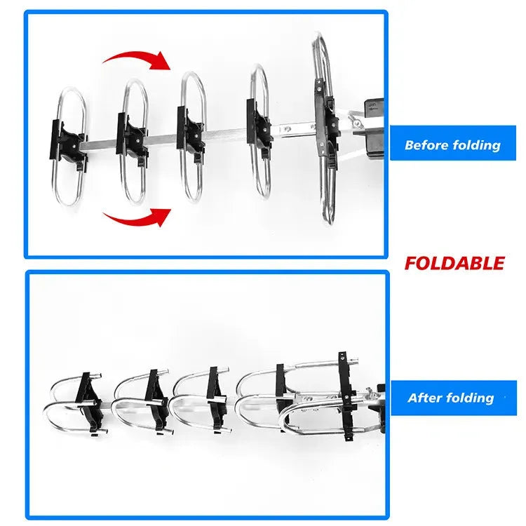 GR-1002 model outdoor television antenna receiver with rotatable design on a white background.