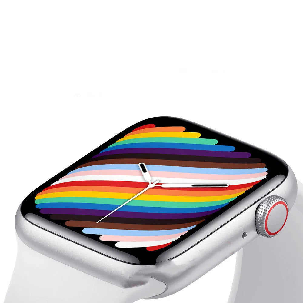 Bluetooth call smart watch with split screen, plastic metal construction, available in blue, black, rose gold, white