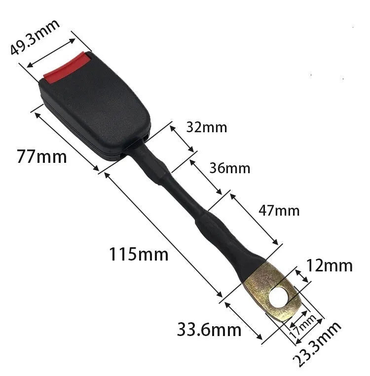 Car seat belt socket buckle with 20cm steel wire base for vehicle replacement