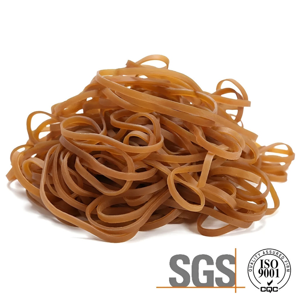 Natural rubber circular exercise bands in a 500g bag for resistance training and physical therapy
