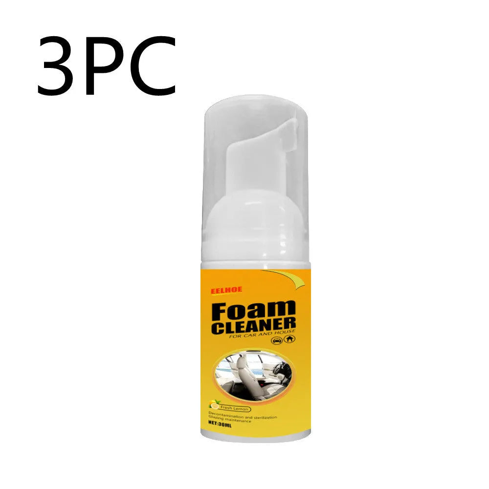 30ml multi-purpose foam cleaner bottle for car interior ceiling seat and upholstery cleaning, size 112x35mm