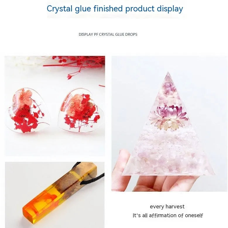 1kg epoxy resin crystal glue bottle with hard and soft formulation options for DIY crafts