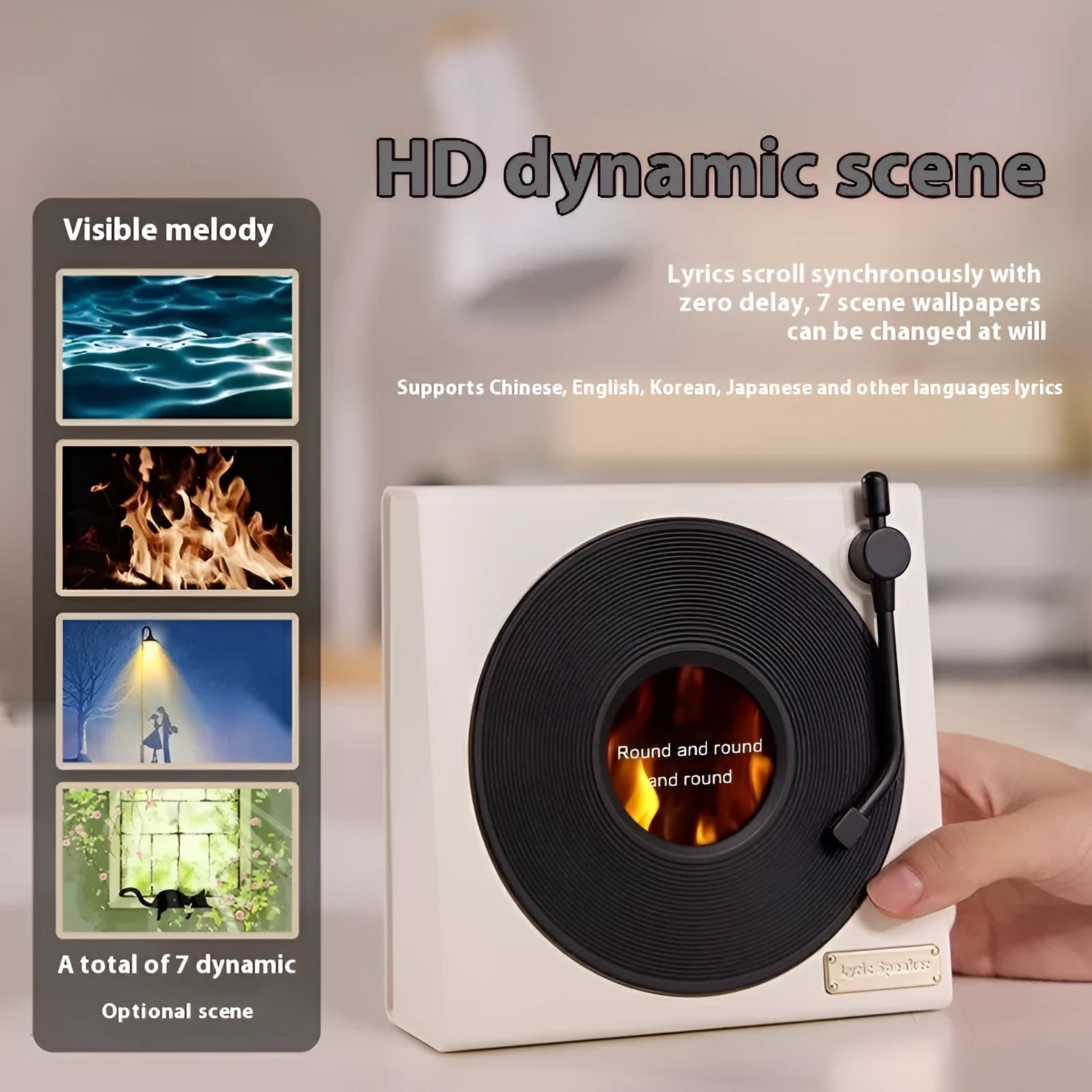 Retro creative Bluetooth speaker with USB power, 5W output, and 1800mah battery in white