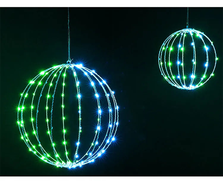 Planet decorative lamp with wrought iron shell, 30cm or 40cm, RGB and four-colour light, Bluetooth app and remote control.