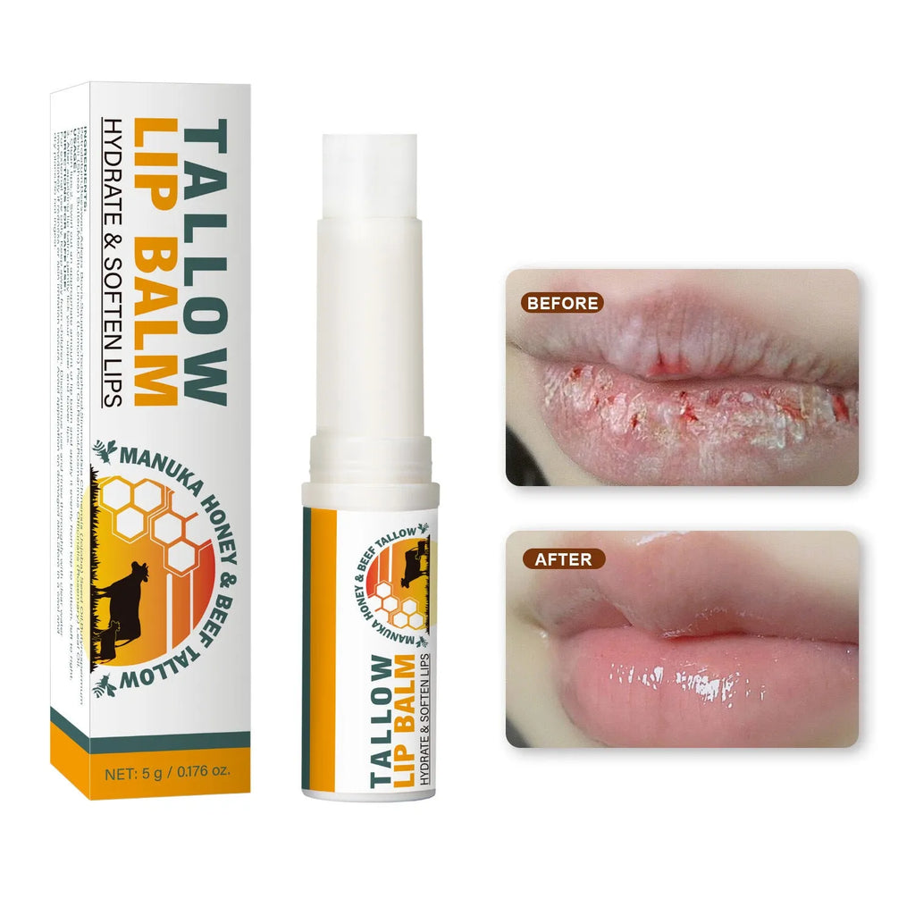 Tallow lip balm 5g in 83mm x 19mm x 19mm case with FP B021 model reference