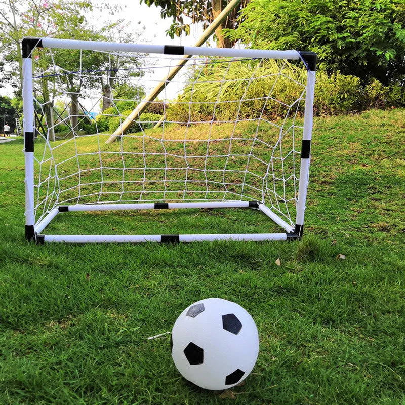 Large outdoor plastic football goal set 120x78x64 cm for children and teenagers