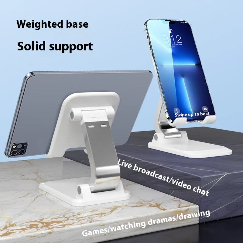 Foldable multifunctional bedside binge-watching lazy phone holder in black aluminium alloy