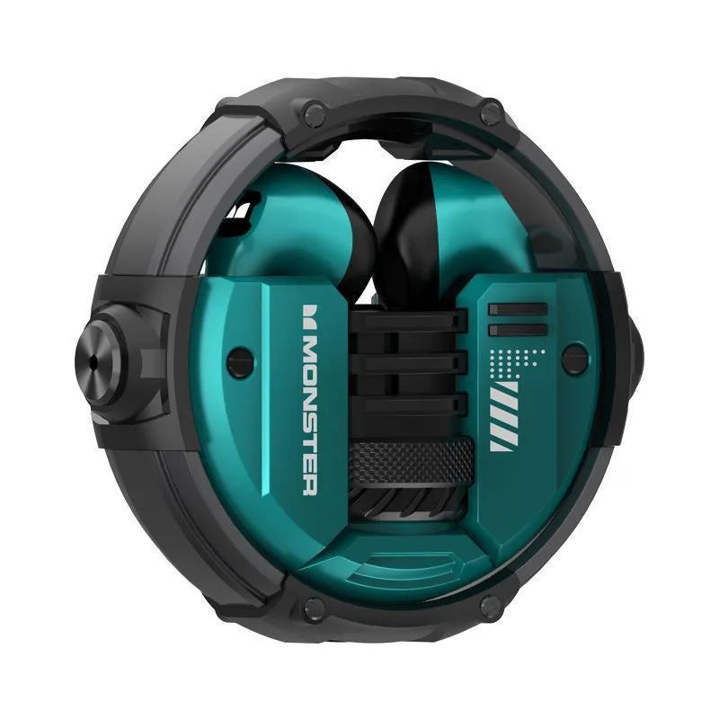 Radio Competition in-ear Bluetooth headset in sky blue and emerald for e-sports gaming
