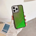 Luminous quicksand magnetic suction phone case for iPhone 14 Pro Max in transparent colour with glow-in-the-dark effect