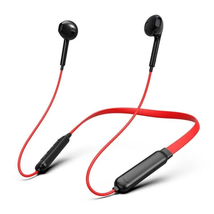 Bluetooth halter stereo sports headset in black, with neckband design and Blue News 5.0 chip