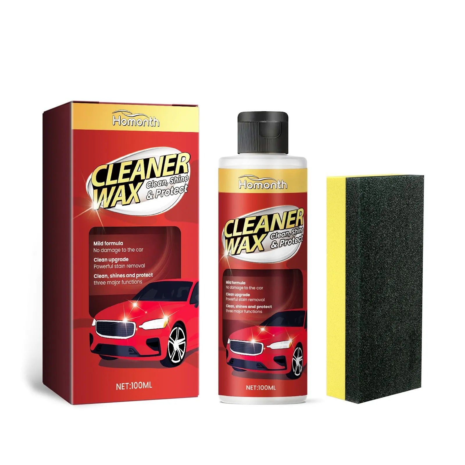 Car scratch protector 100ml bottle with sponge applicator