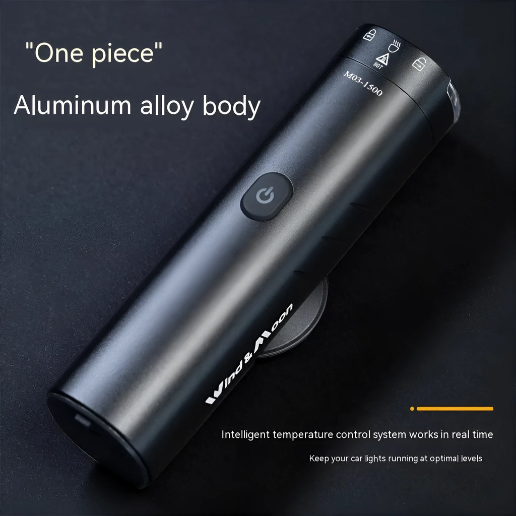Rechargeable bicycle headlight for road and mountain bikes with 1200 or 1500 lumens output for night cycling