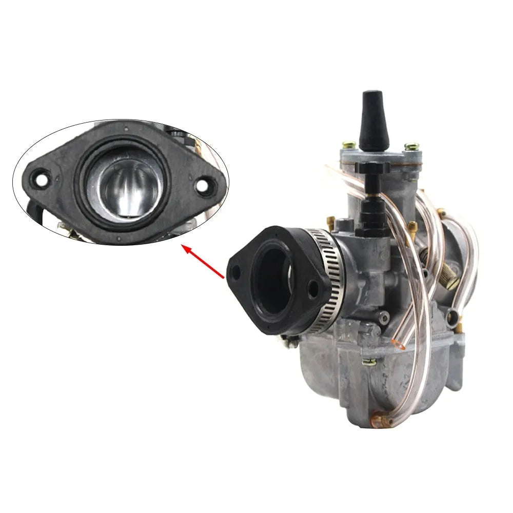 Carburetor intake tube interface adapter for UTV and ATV, available in 33mm and 38mm sizes for PWK PE VM carburetors