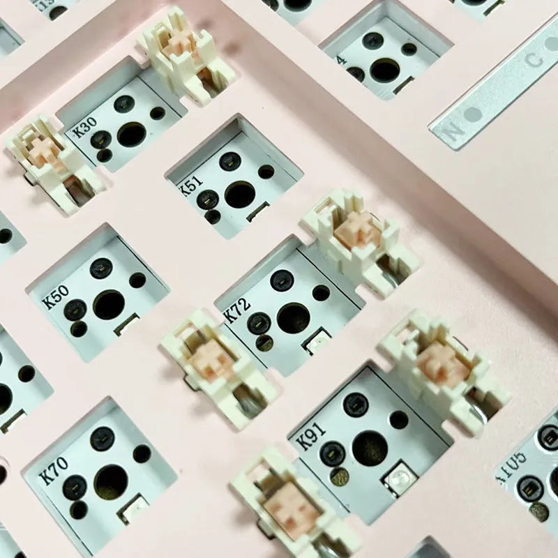 DIY 75% layout hot-swap mechanical keyboard kit with gasket mount in multiple colour options.