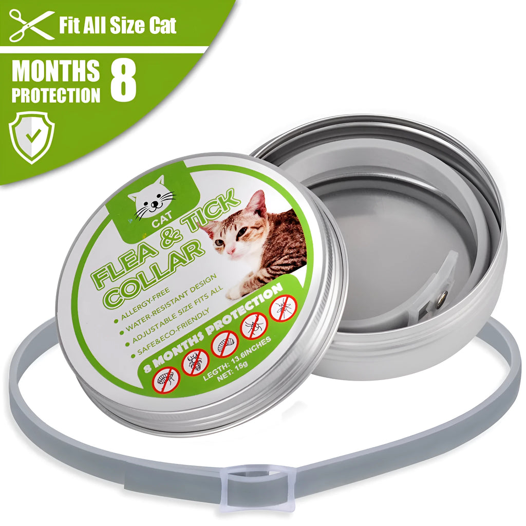Gray TPE adjustable insect repellent pet collar for cats and dogs