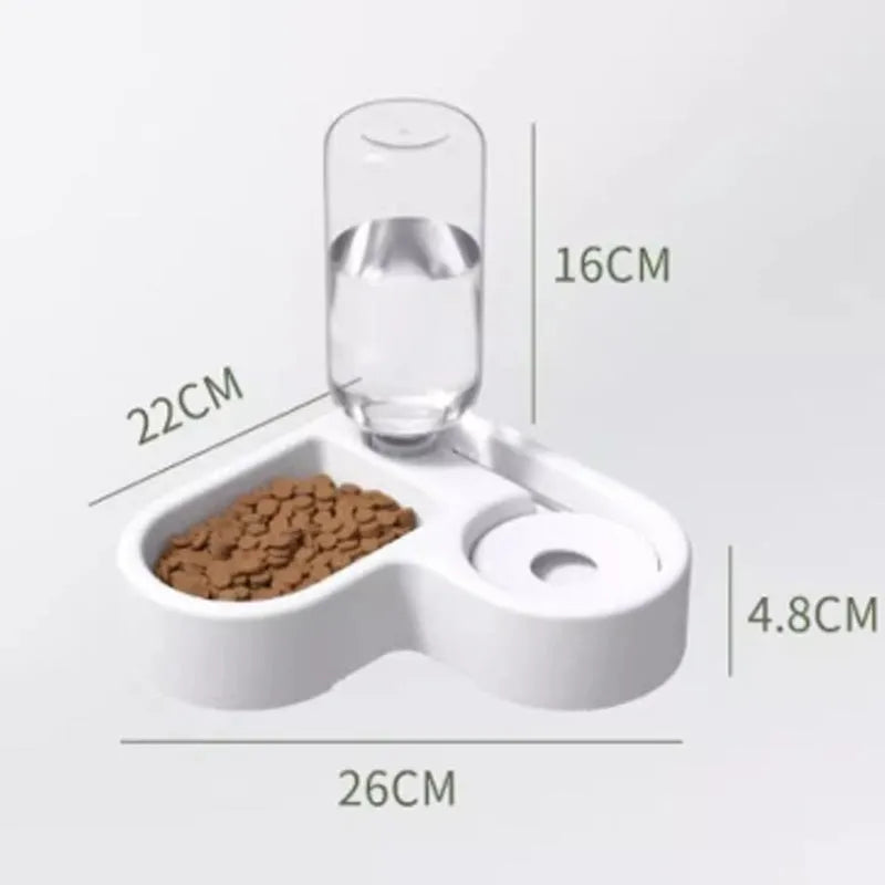 White compact cat water fountain with food-grade materials measuring 22cm x 26cm x 16cm