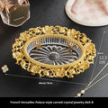 French Versailles carved aluminium jewellery storage dish with 0.5 capacity, modern simple style, showing decorative tray surface