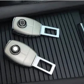 Car safety belt extension joint holder in metal with blank colour option for seat belt buckle connection