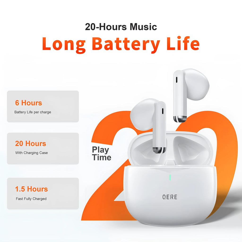 Wireless in-ear gaming headset in black or white with noise reduction and 10-metre range