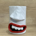 American style colourful resin desktop tissue box holder measuring 8.5cm by 14.6cm