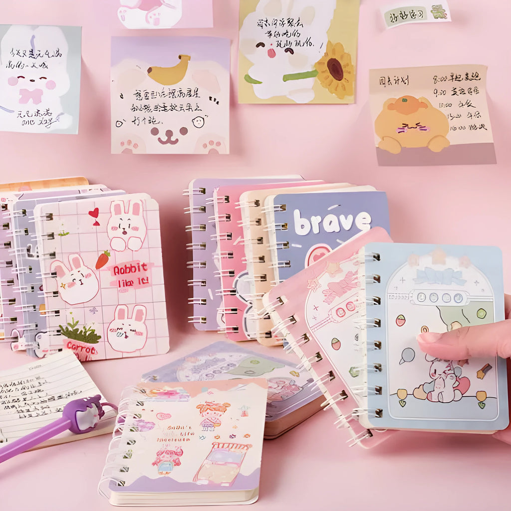 Flip Student Coil Book pocket notebook showing cloth cover and screw binding with 80 pages