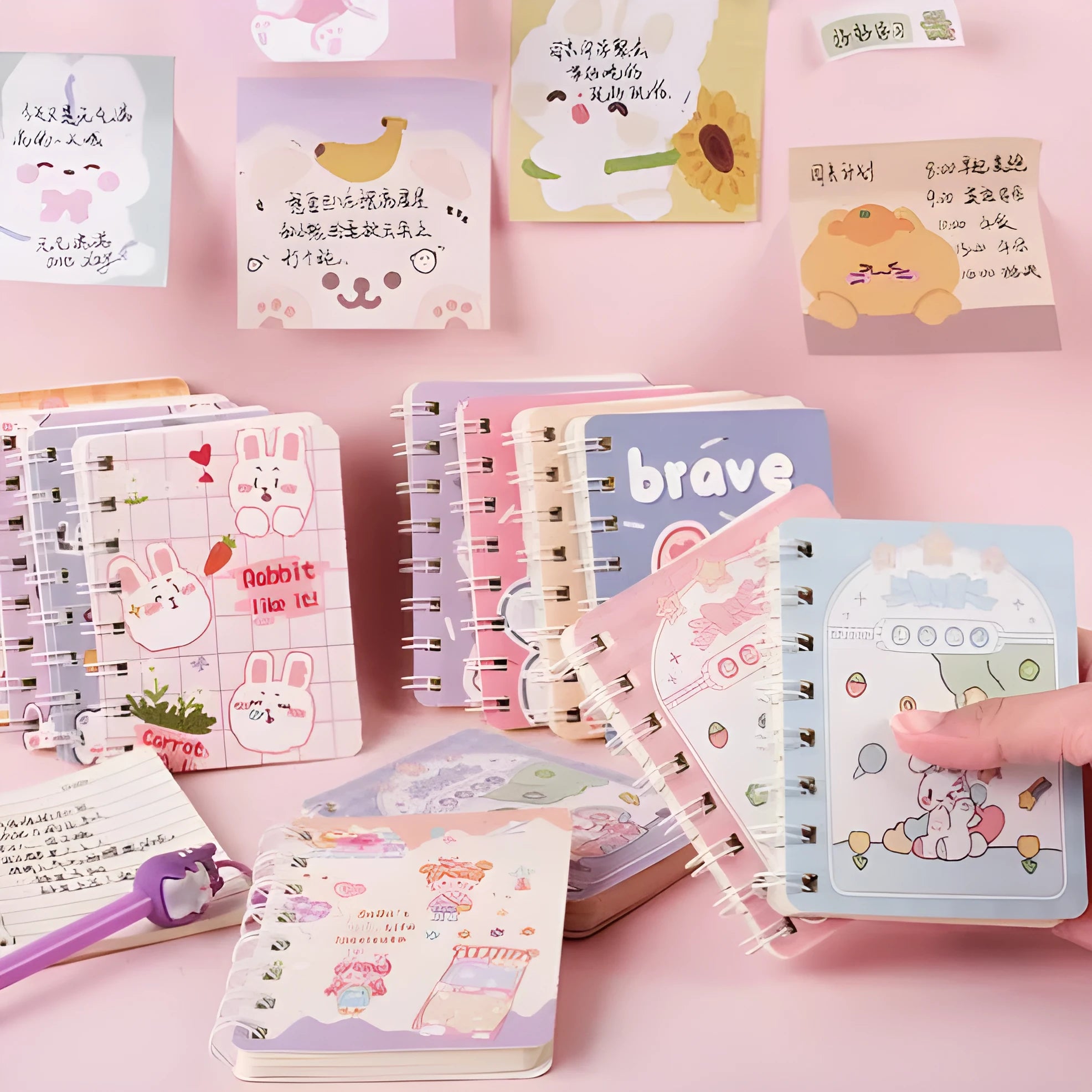 Flip Student Coil Book pocket notebook showing cloth cover and screw binding with 80 pages