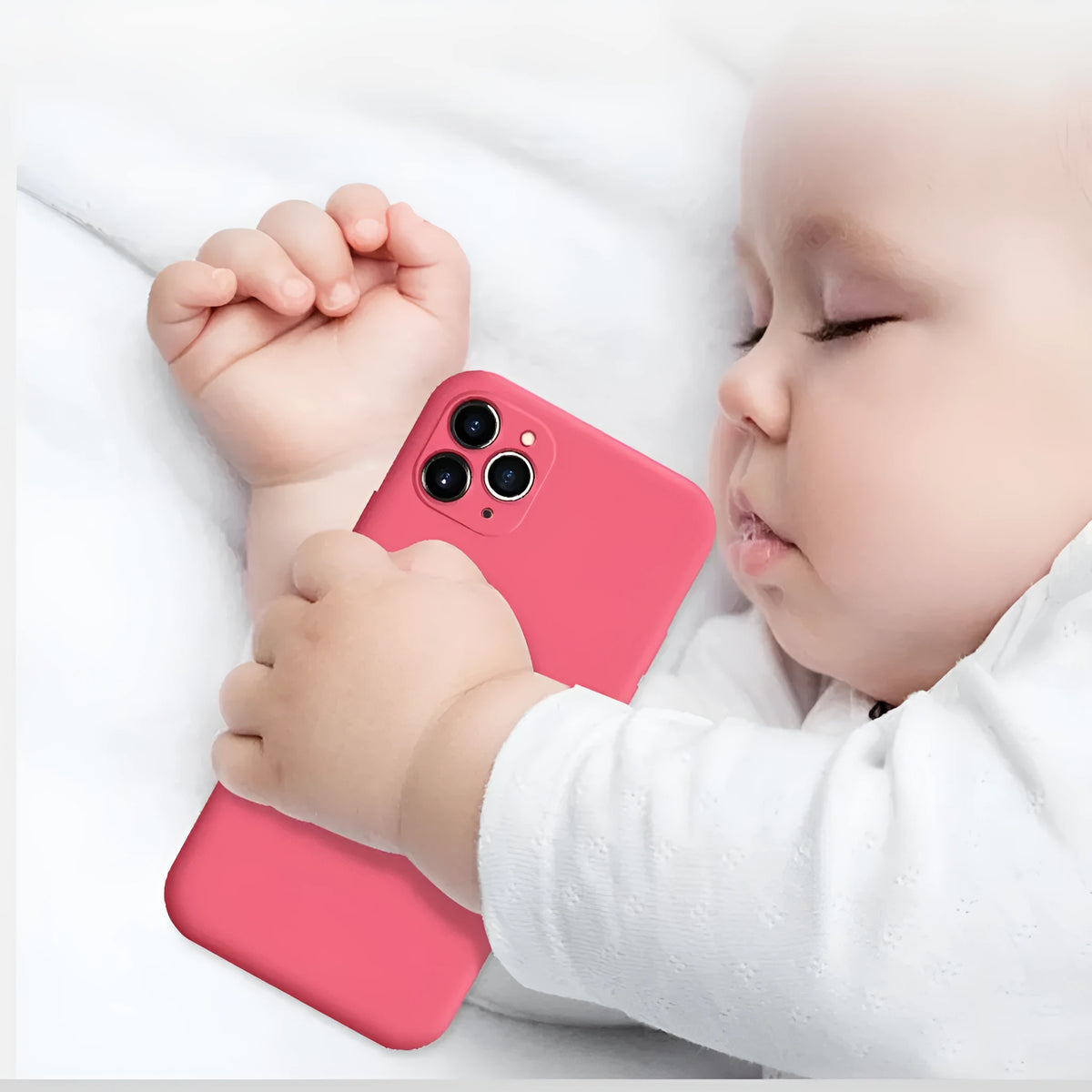 All-inclusive soft liquid silicone phone case for Apple iPhone with fine-hole design and anti-fingerprint finish