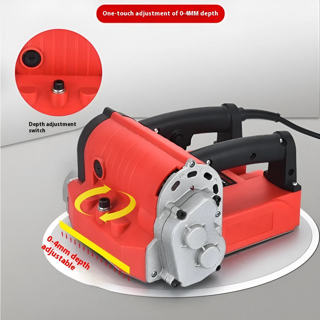 3480W wall planing machine with plastic housing, 82mm planing width, and 5mm planing depth